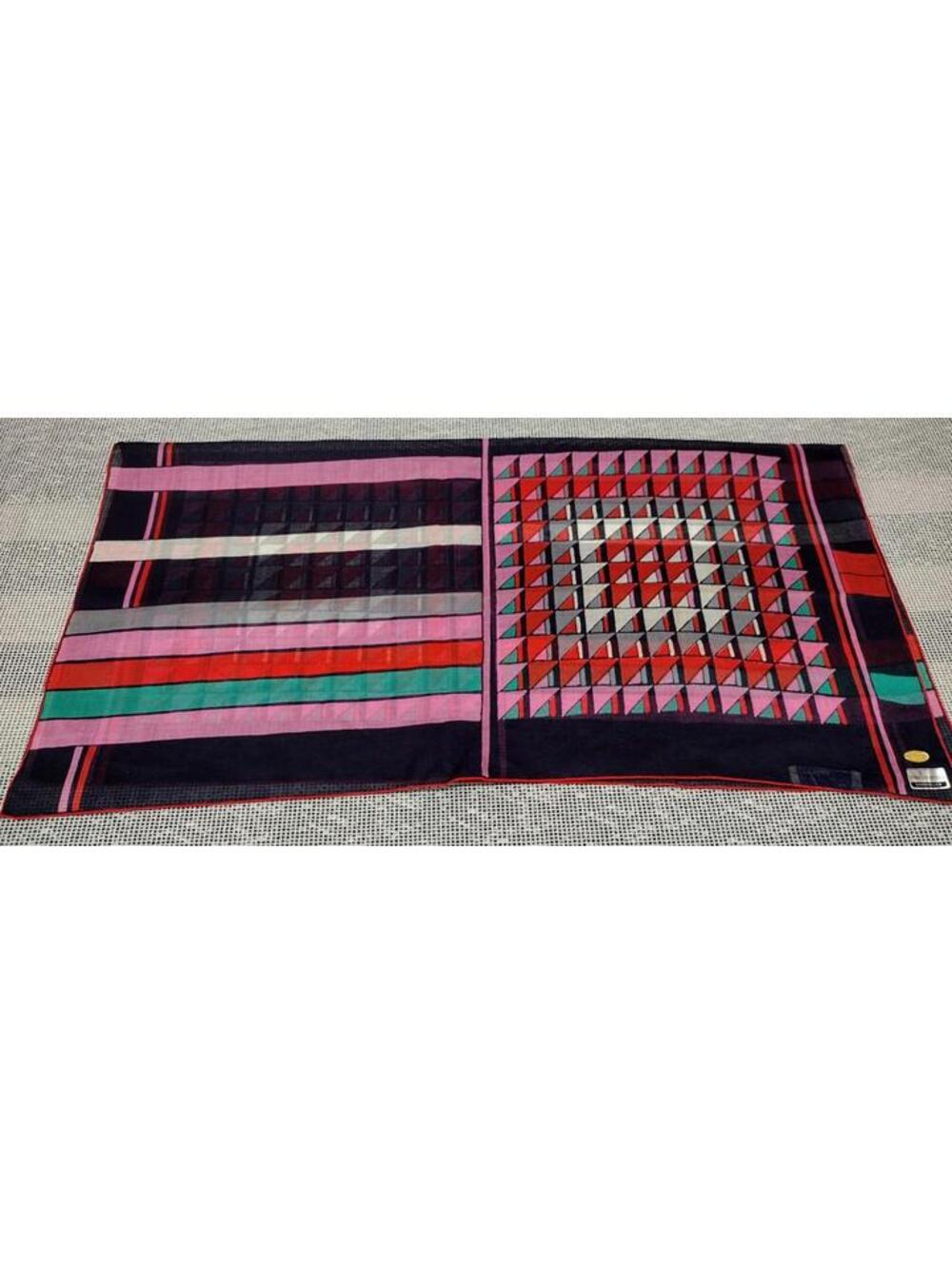 MCM 1960s Atkins Geometric Scarf Mid Century Modern DEADSTOCK Switzerland FISBA